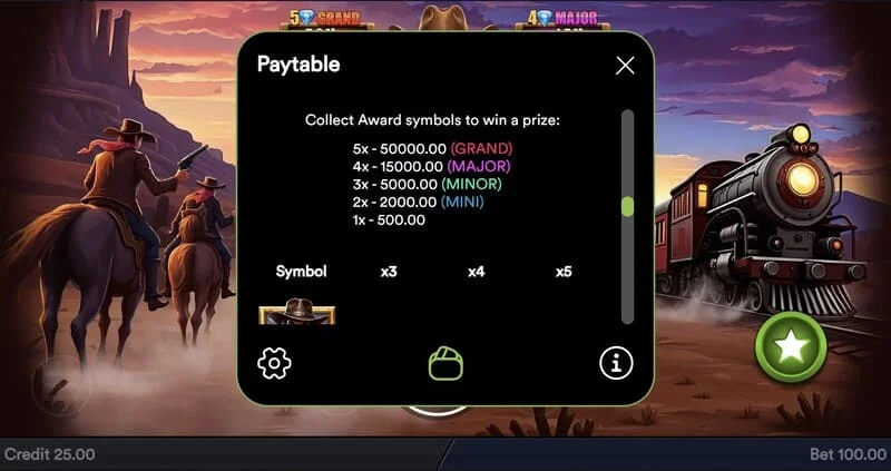 Gold Train Heist - Wild activado con multiplicador en línea
